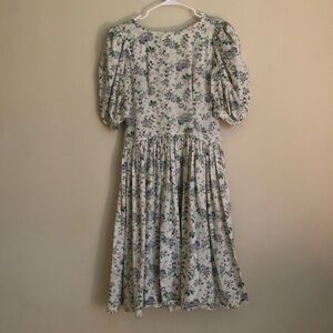 Vintage Floral Print Dress